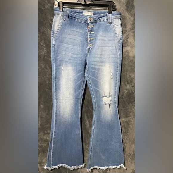 Women’s Kancan flare leg high waisted jeans - Picture 3 of 4